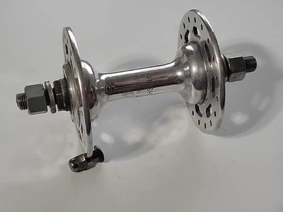 Bicicleta BMX Old School NOS Pulido Sol 36 Agujeros Brida Alta Buje Delantero Foto 1 de 4