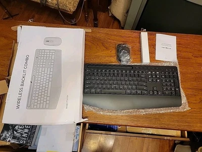 Wireless Backlit Keyboard and Mouse Combo for PC or Mac PC418A - Image 1 of 4
