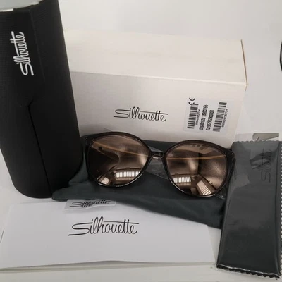 NUEVO Espejo Caramelo Brillante Silhouette 3195 Hermosa Marrón/Dorado 6230 Auténtico Foto 1 de 4