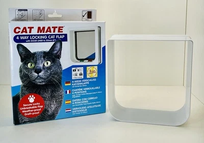 "Aleta para gato Cat Mate de 4 vías con revestimiento de puerta + extensor de revestimiento de pared de 2""" Foto 1 de 4