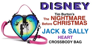 2025 DISNEY THE NIGHTMARE BEFORE CHRISTMAS JACK & SALLY HEART CROSSBODY BAG - Bild 1 von 10