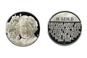 Henrietta Szold, Judaica Sterling Silver Bullion Round, Exonumia Jewish History - Picture 1 of 3