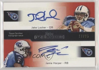 2011 Topps Precision Dual /25 Jake Locker Jamie Harper #PCDA-LHA Rookie Auto RC - Image 1 of 2