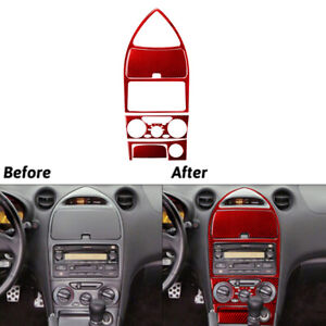 5Pcs Red Carbon Fiber Central Console Cover Trim For Toyota Celica 2000-2005