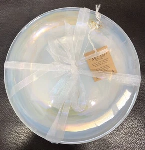 x4 AKCAM NEU!!! IRISIERENDE BEILAGENPLATTEN WIRBEL Perle GLAS 8,5" - Bild 1 von 11