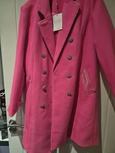 Beautiful Pink Suede Coat Brand New With Tags Duness Stores Medium True To Size - Picture 1 of 8