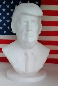 127 mm 5 Zoll hoch nicht riesig! Präsident Donald Trump Büste 2 GRATIS GESCHENKE 🎁🎁 3D Druck - Bild 1 von 13