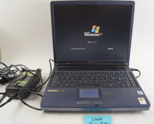 VTG SONY VAIO PCG-9J5L Laptop 15"in 13.96GB HD XP 2.8GHz Pentium 4 WORKING B312 - Picture 1 of 9