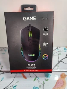 Brand new in box Game Mx3 Wired gaming mouse pc.mac.ps5.ps4.xbox - Picture 1 of 8
