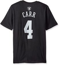 Youth Oakland Raiders Derek Carr NFL Primary Logo T Shirt Black Medium