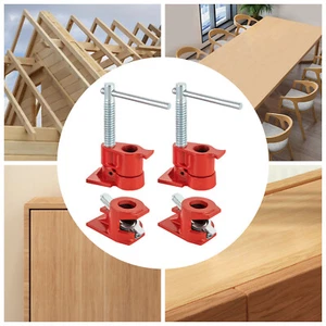 2* 1/2 Inch wood Gluing Pipe Clamps Pipe Clip Vise Fixture Woodworking Tool Kit - Picture 1 of 19
