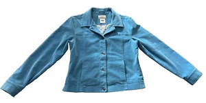 LL Bean Blazer Womens XS Regular Blue Corduroy Lined Button Up Coat Jacket - Picture 1 of 4