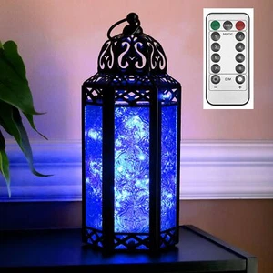 VELA LANTERNS 3pk Metal Moroccan Decorative LED Fairy Lights Candle Lantern H... - Picture 1 of 7