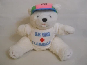 Burdines Vintage 1989 Florida Beach Club plush Bear Patrol 15" white Bear A 27 - Picture 1 of 4