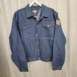 Men's Harley-Davidson Denim Jacket - Medium Wash Denim Size XXL Casual Jacket - Picture 1 of 8