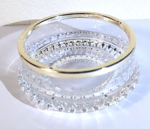 Gorham Full Lead Crystal Lyric Collection 6" Bowl w/Silverplated Rim VTG in GUC - Picture 1 of 8