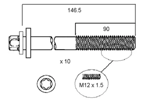 ELRING HEAD BOLT SET for LANDROVER FREELANDER 11.00-4.07 2.0L TD4 M47D20 - Picture 1 of 1