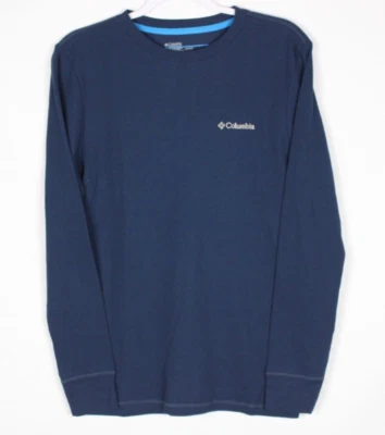 Columbia Men's Shirt Thermal Waffle Crew S Small Long Sleeve Shirt Dark Blue - Image 1 of 4