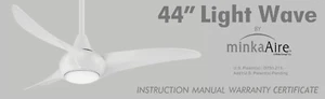 Minka Aire Wave 44" Ceiling Fan With Remote Control, White - Picture 1 of 13