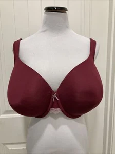 Lane Bryant Cacique Lightly Lined Full Coverage Underwire Bra Size 48D Maroon - Picture 1 of 18