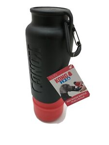 KONG H2O KGK9RED Stainless Steel Dog Water Bottle with Dish Cup Red B3