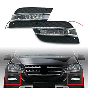 1 Pair ABS LED Daytime Running Lights DRL For Mercedes W164 ML-Class 2009-2011 - Picture 1 of 11