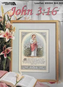 Leisure Arts #2694 - John 3:16 - Cross Stitch Chart - Afbeelding 1 van 1