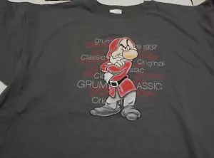 Disney Store GRUMPY T-shirt XXL 2XL NWTS Gray - Picture 1 of 4