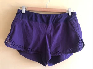 Athleta Shorts Womens XS Purple Cut Out Hem Drawstring Waist - Picture 1 of 6