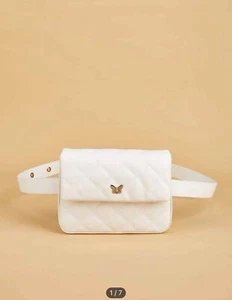 Belt Bag  Cute Accessories for girls (10-12 Years) Quilted Pattern white color - Picture 1 of 7