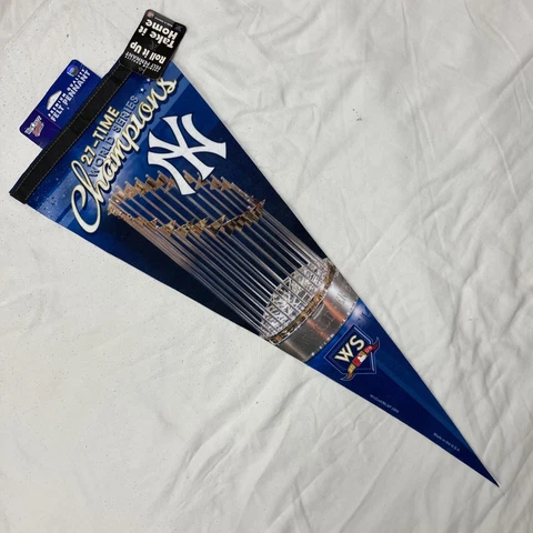 2009 NEW YORK YANKEES 27X  World Series Champions Pennant Soft Felt Derek Jeter Cover