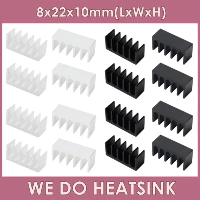 8x22x10mm With or Without Tape Aluminum Heatsink Cooler Radiator for Electronic - Image 1 of 4