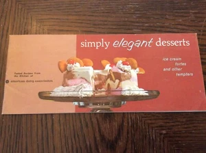 Vintage American Dairy Association Simply Elegant Desserts Cookbook Pamphlet - Picture 1 of 3