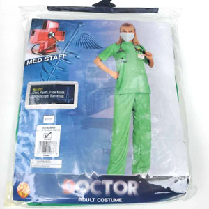 Rubie's Womens Doctor Costume Green Complete Outfit 15024 Standard Halloween New