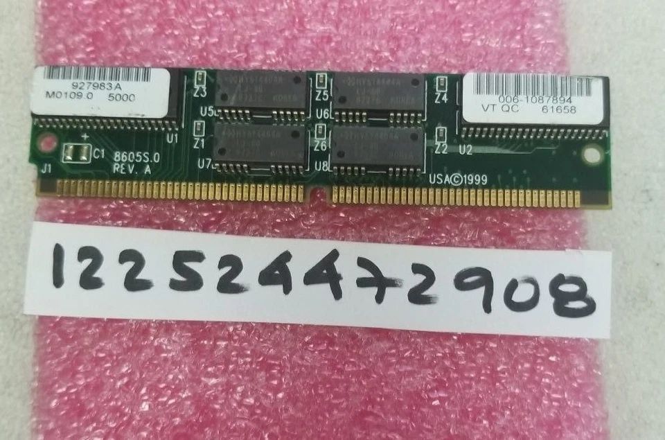 Sun 006-1087894 8MB MPU RPA SIMM A1000 MEMORIA RAM PARA StorEdge A1000 Foto 1 de 1