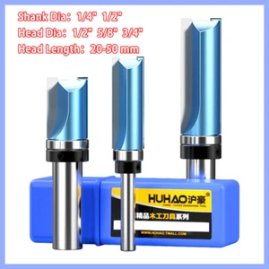 1/4" 1/2" Top Bearing Woodworking Milling Cutter Bearing Flush Trim Router Bit - Picture 1 of 7