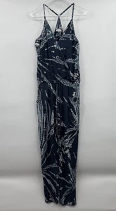 Young Fabulous Broke Jumpsuit Women XS Blue Sleeveless Wrap Stretch Pockets - Picture 1 of 16