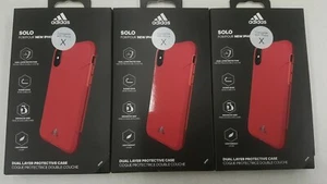 Lot of Adidas Solo Dual Layer Shockproof Case For iPhone X / Xs Red x3 x5 x10 - Picture 1 of 12