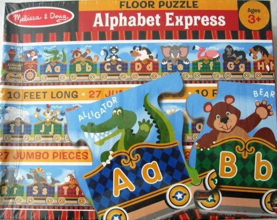 Melissa & Doug Alphabet Express Floor Puzzle 10 ft Long 27 pcs NIB New 3+ - Image 1 of 1