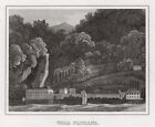 Comer Lake Lombardia Pliniana Villa Original Steel Engraving Small Univ 1840