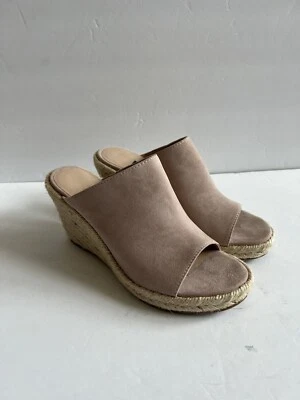 New Stuart Weitzman Women Sandals Pastel Pink Slip On Espadrille Wedges SZ 7 - Image 1 of 4