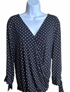 Damen Leuchtfeuer marine mit rosa Tupfen mit Bindeärmel Größe XL - Bild 1 von 11