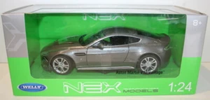 Welly NEX 1/24 Scale 24017W - Aston Martin V12 Vantage - Silver - Picture 1 of 3