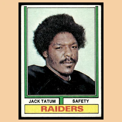 Jack Tatum #14 1974 Topps Oakland Raiders Football Card NFL EX - Image 1 of 4