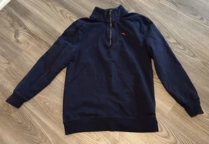 Tommy Bahama Navy Blue 1/4 Zip Pullover Boys Youth Size Large 10/12 - Picture 1 of 6