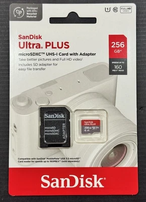 SanDisk Ultra Plus 256GB microSDXC UHS-I Card W/Adapter - Image 1 of 2