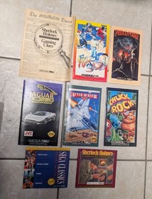 Lot 8 Sega CD Instruction Manual Sherlock Holmes Gaming Clue Booklet Final Fight
