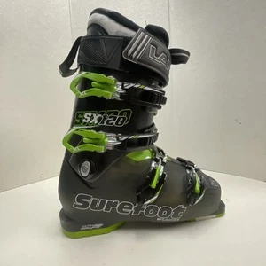 Lange Surefoot SX 120 Ski Boots Men's Size 26.5 265 306mm Mondopoint Black Green - Picture 1 of 10