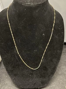 DaneCraft Italy 24KT Gold Over 925 Sterling Silver Beaded Necklace 23.5”L - Picture 1 of 6