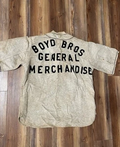 Vintage 1900s Baseball Jersey BOYDS BRIS GENERAL MERCHANDISE Hattiesburg, MS - Picture 1 of 5